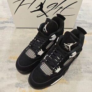 New Air Jordan 4 Retro “Black Canvas” Men's Sneakers